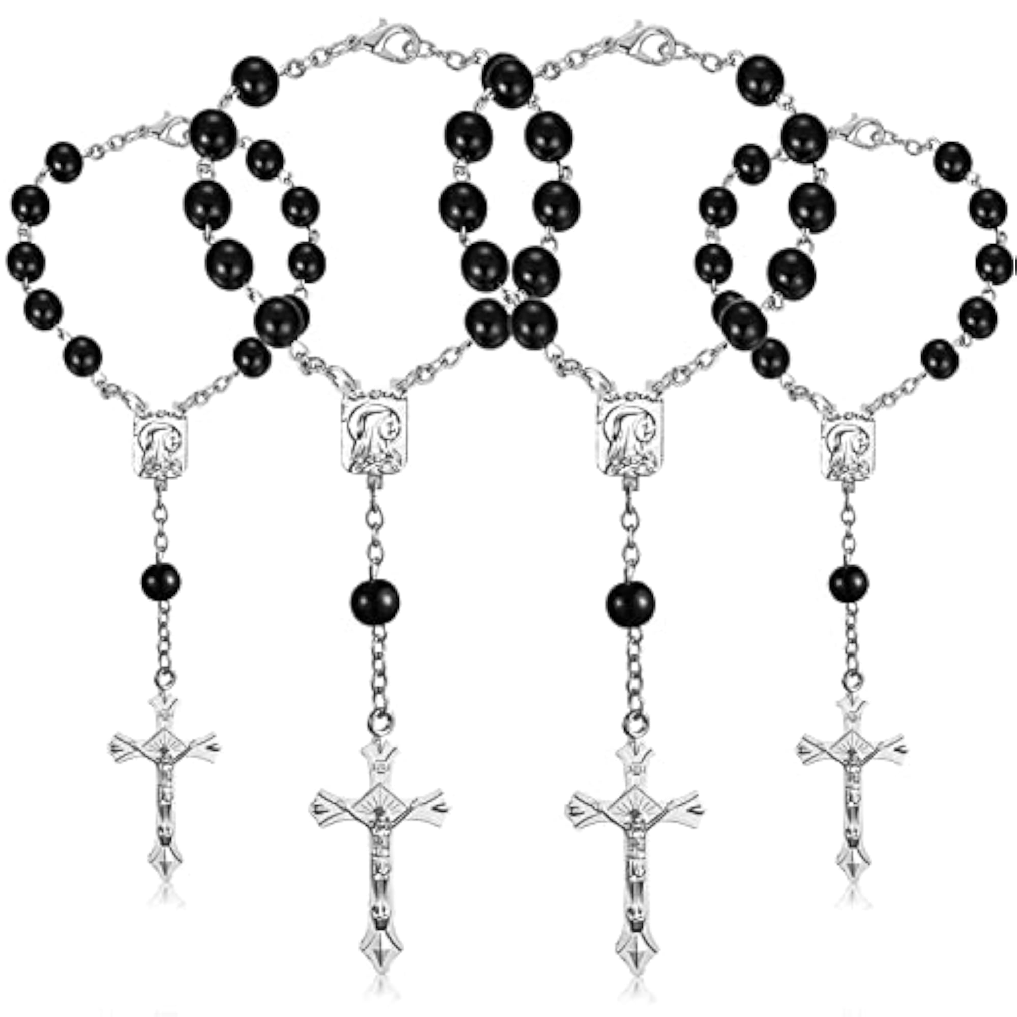 Auto Rosary for Rearview Mirror, 4 Pieces